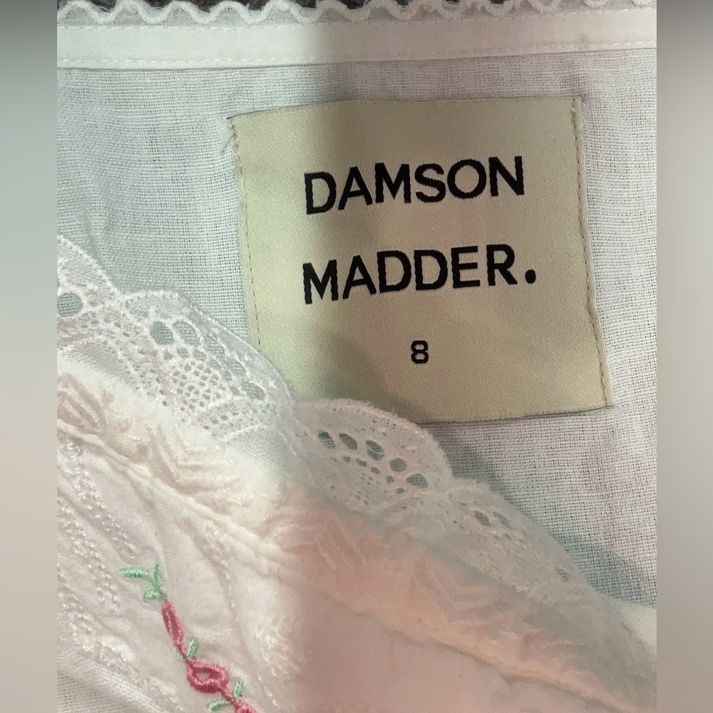 Damson Madder Nancy Linen Blend Mini Dress UK 8 / US 4 - Picture 6 of 9